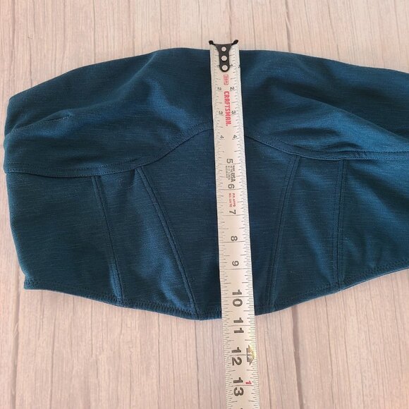 Urban Turquoise Halter Top Bandeau Boned XL NEW $49 Coquette - Picture 4 of 8